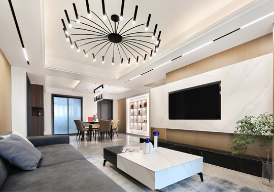 冠新佳苑123方全包公寓现代简约风格设计案例赏析