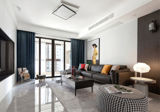 紫金西苑130方全包公寓现代风格设计案例赏析