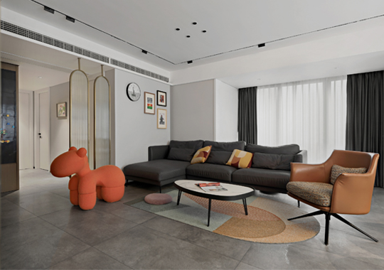 清华园130㎡全包公寓现代风格装修案例赏析